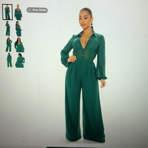 Like Me Better Jumpsuit Hunter Color